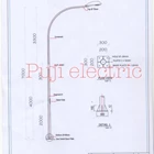 PJU pole Octagonal single ornament 12 meters 1