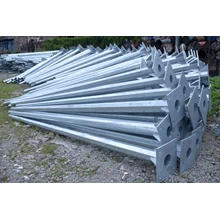 Tiang Lampu Jalan oktagonal parabol ornamen single