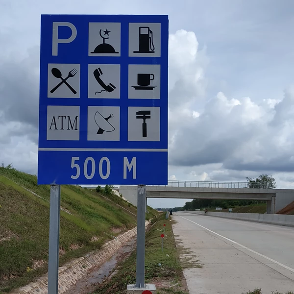 Rest Area Road Sign