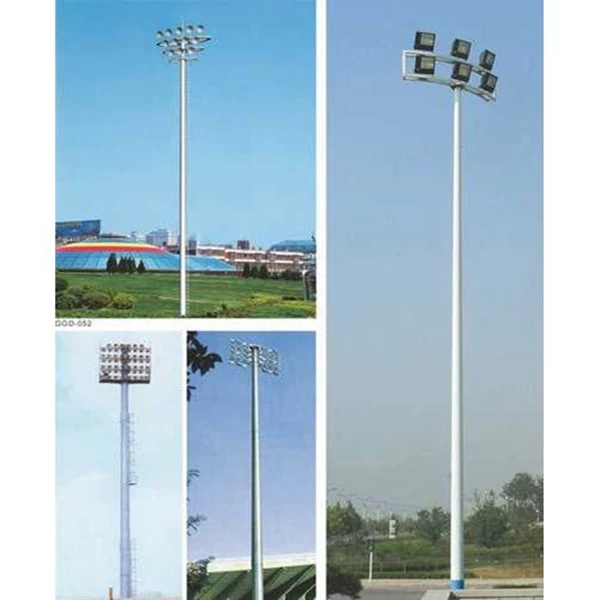 12 Meters Straight Galvanized Round Spotlight Pole